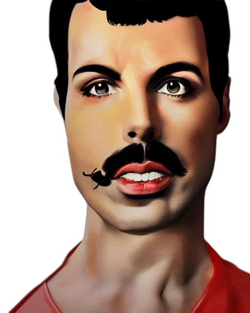 face, mask, hair, photorealistic transparent PNG cut-out