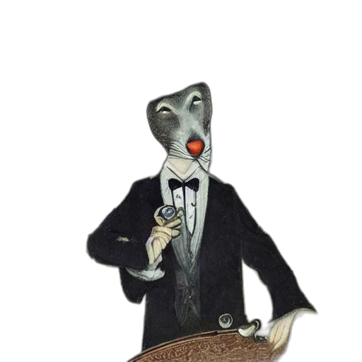 staff, mask, animal, hat, concept art, cartoon, fantasy art, watercolor transparent PNG cut-out