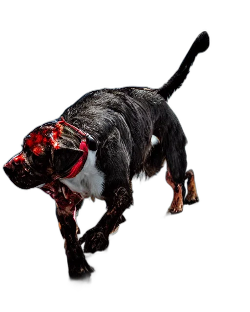 animal, creature, staff, weapon, concept art, cyberpunk, 3d render, photorealistic transparent PNG cut-out