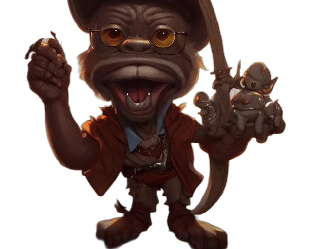 staff, creature, concept art, fantasy art, 3d render, photorealistic, cute, little transparent PNG cut-out