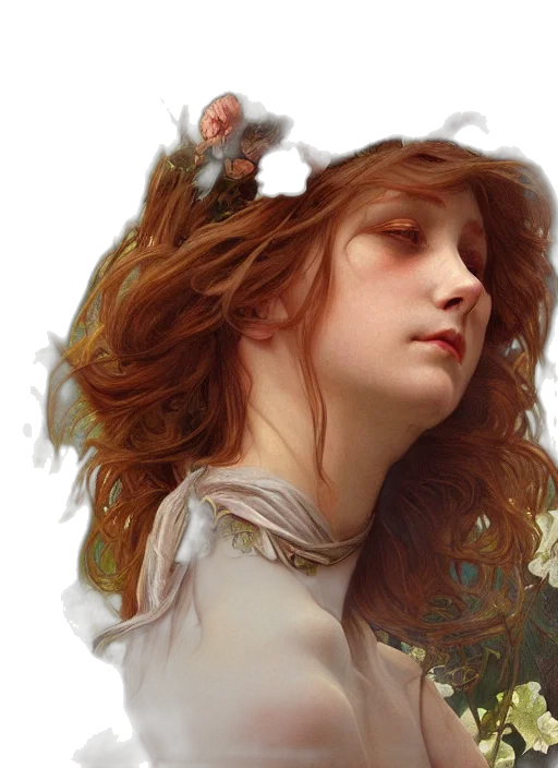 face, photorealistic, fantasy art, oil painting transparent PNG cut-out