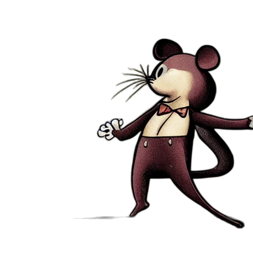 animal, jacket, staff, creature, cartoon, concept art, 3d render, comic book art transparent PNG cut-out