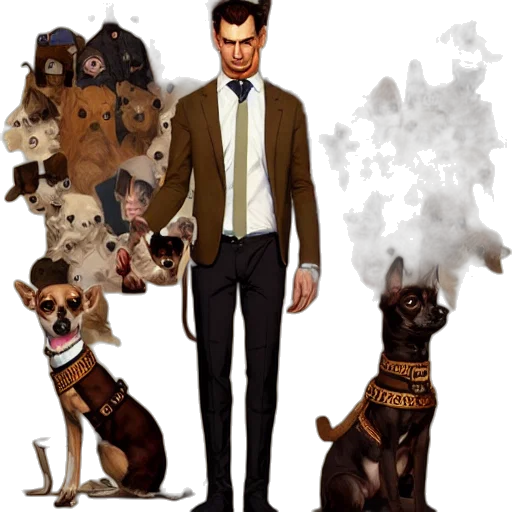 animal, staff, concept art, comic book art transparent PNG cut-out