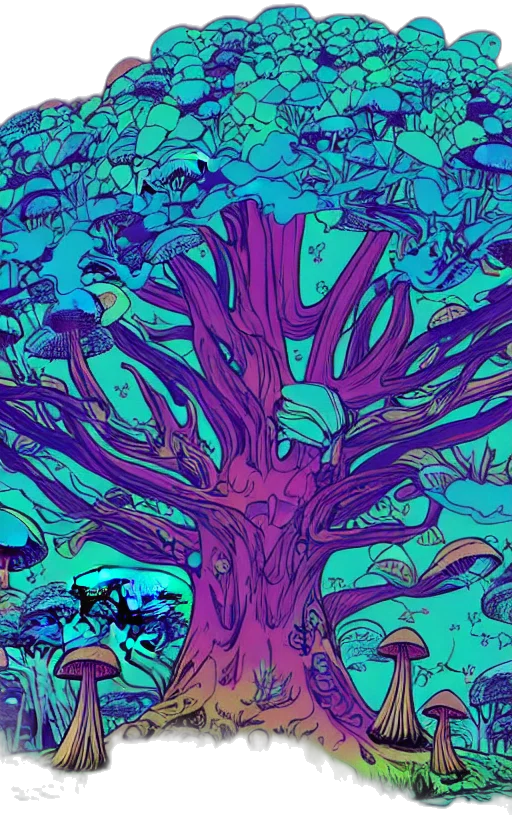 tree, crown, creature, umbrella transparent PNG cut-out