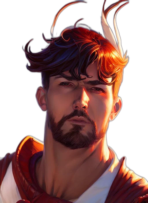face, fantasy art, concept art, comic book art transparent PNG cut-out