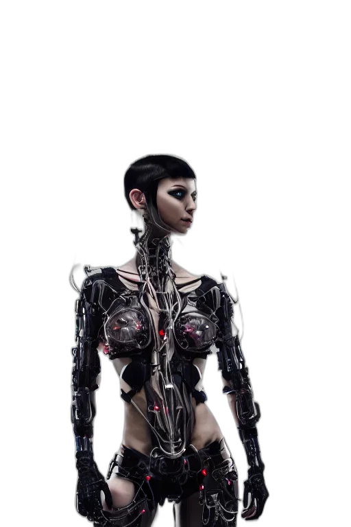 robot, dress, creature, cyberpunk, concept art, 3d render, comic book art, beautifull transparent PNG cut-out