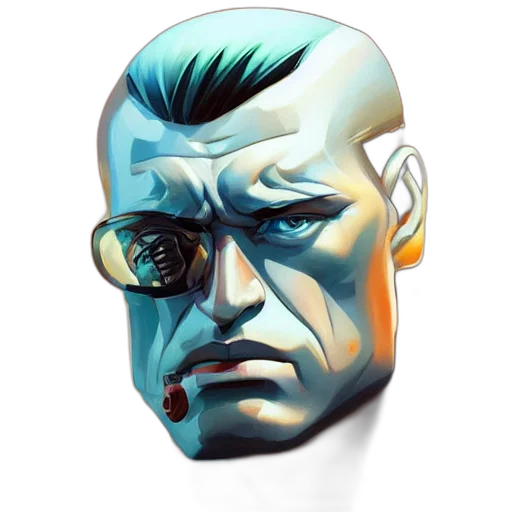 face, mask, robot, staff transparent PNG cut-out