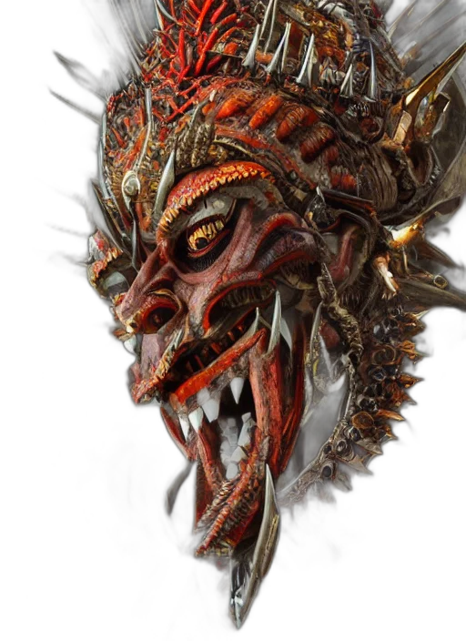 mask, face, creature, dragon transparent PNG cut-out