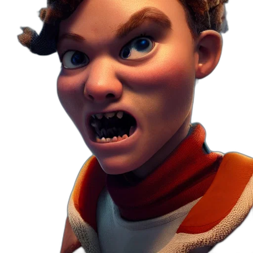 face, creature, staff, robot transparent PNG cut-out