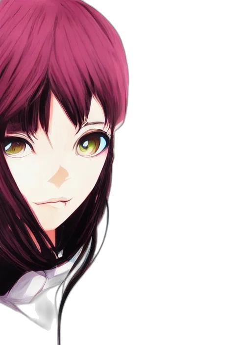 face, robot, anime, photorealistic transparent PNG cut-out