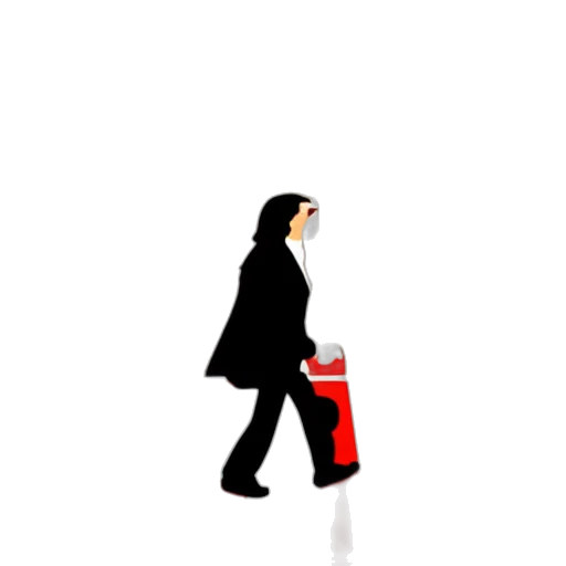 staff, robot, jacket, concept art, pixel art, 3d render, cartoon, red transparent PNG cut-out