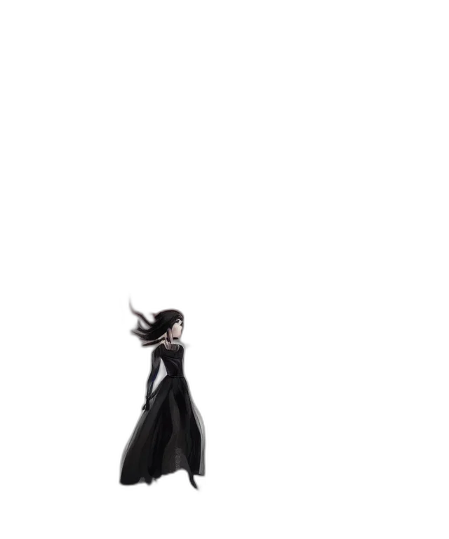 dress, staff, hat, umbrella transparent PNG cut-out