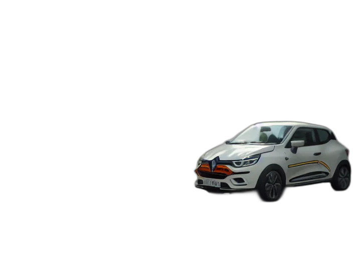 car, 3d render, photorealistic, small, miniature, classic, renault, clio transparent PNG cut-out