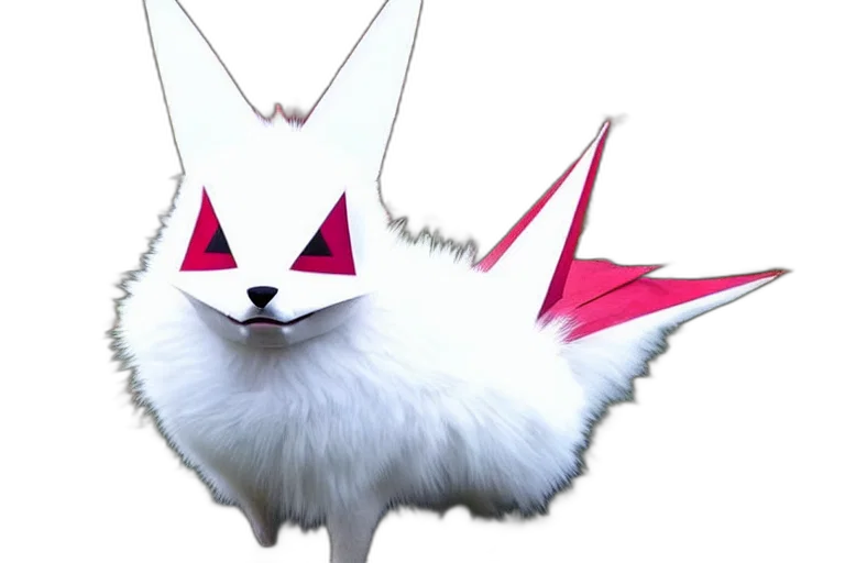 animal, creature, hat, staff, concept art, 3d render, vaporwave, real transparent PNG cut-out
