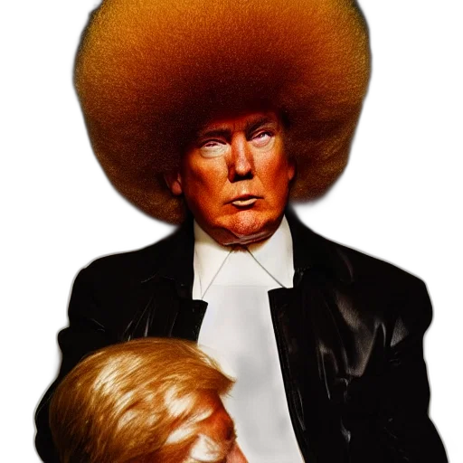 hat, hair, mask, crown, golden, donald, trump, afro transparent PNG cut-out