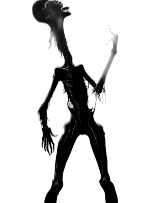 creature, staff, hair, mask, concept art, 3d render, fantasy art, comic book art transparent PNG cut-out