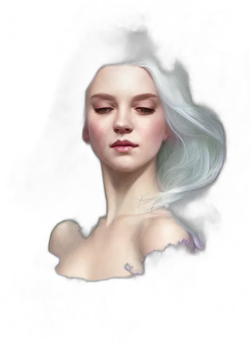 face, crown, hair, dragon transparent PNG cut-out