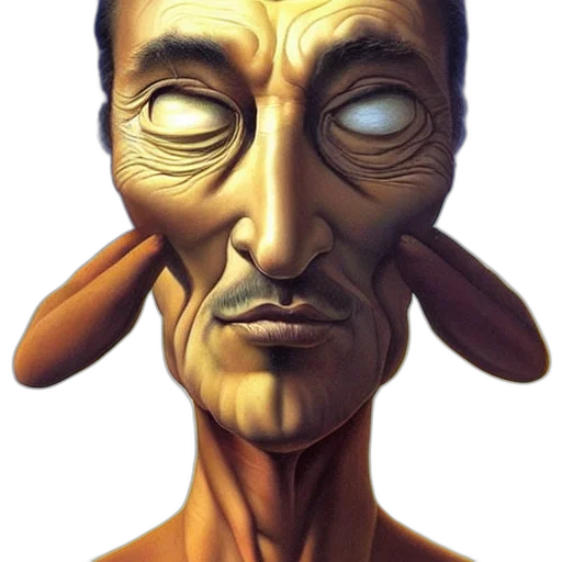 face, mask, staff, creature, concept art, photorealistic, 3d render, comic book art transparent PNG cut-out