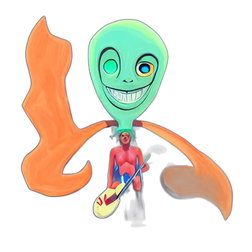 staff, creature, mask, robot, 3d render, concept art, cartoon, fantasy art transparent PNG cut-out