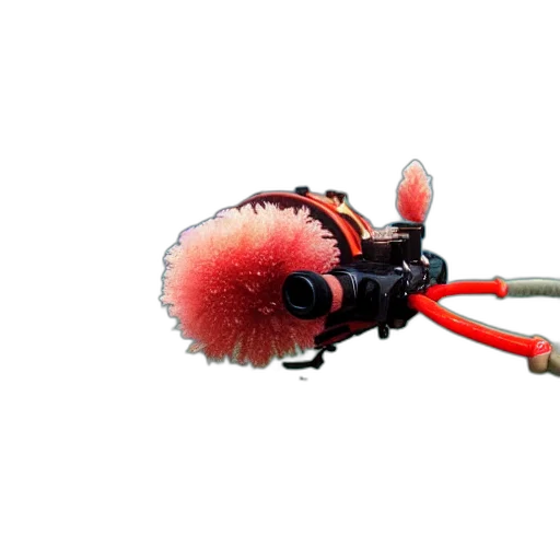 weapon, staff, robot, hair transparent PNG cut-out