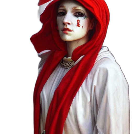 face, mask, staff, fantasy art, concept art, photorealistic, oil painting, red transparent PNG cut-out