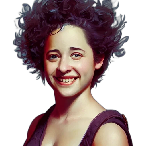 face, hair, dress, creature, photorealistic, oil painting, cartoon, concept art transparent PNG cut-out