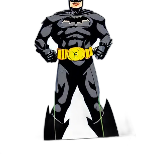 comic book art, cartoon, concept art, pixel art, gigantic, portrait, futuristic, batman transparent PNG cut-out