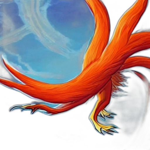 dragon, creature, animal, hair, concept art, fantasy art, watercolor, photorealistic transparent PNG cut-out