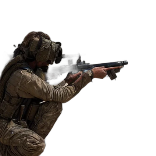 weapon, mask, staff, jacket transparent PNG cut-out