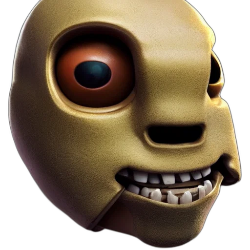 mask, robot, face, creature transparent PNG cut-out
