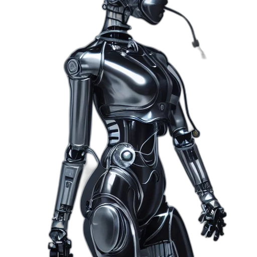 robot, cyberpunk, concept art, 3d render transparent PNG cut-out