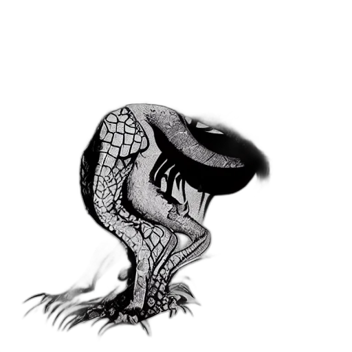 creature, dragon, hair, mask transparent PNG cut-out