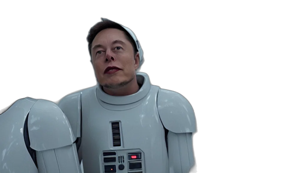 robot, face, outer space, shot transparent PNG cut-out