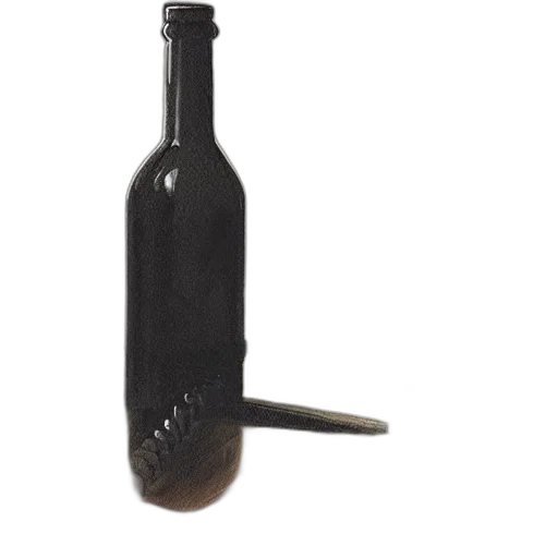 bottle, staff, weapon, umbrella, 3d render, placed, table transparent PNG cut-out