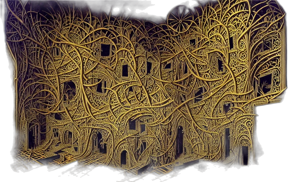 tree, crown, mask, hair, fantasy art, comic book art, concept art, 3d render transparent PNG cut-out