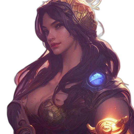 dress, crown, jewelry, staff, fantasy art, concept art, comic book art, photorealistic transparent PNG cut-out