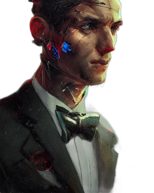 robot, face, mask, cyberpunk transparent PNG cut-out
