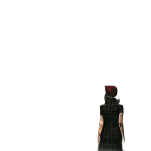 dress, hat, mask, staff transparent PNG cut-out