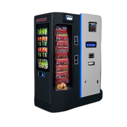 food, 3d render, berlusconi, shaped, vending, machine, octane, render transparent PNG cut-out