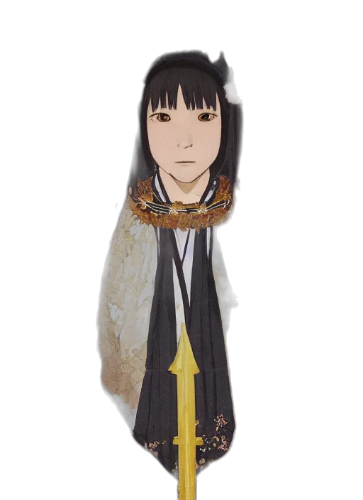 staff, dress, jewelry, fantasy art transparent PNG cut-out