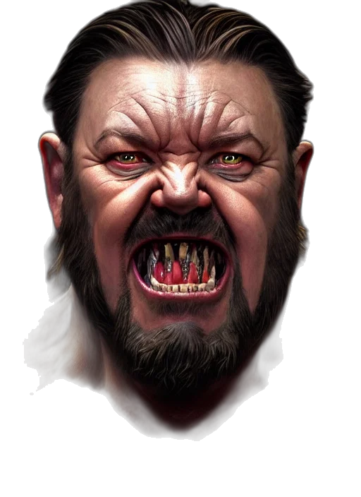 face, creature, concept art, photorealistic transparent PNG cut-out