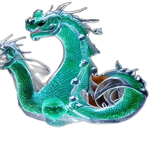 dragon, jewelry, 3d render, fantasy art transparent PNG cut-out