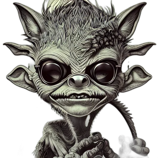 staff, creature, mask, face, fantasy art, concept art, comic book art, photorealistic transparent PNG cut-out