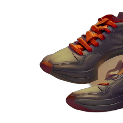 shoes, 3d render, photorealistic, concept art transparent PNG cut-out