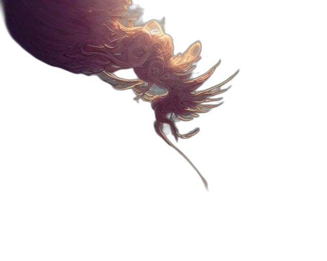 dragon, hair, creature, crown transparent PNG cut-out