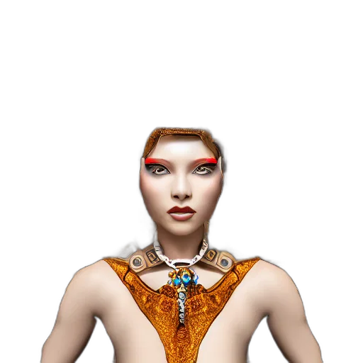 jewelry, face, mask, crown, fantasy art, 3d render, concept art, pixel art transparent PNG cut-out