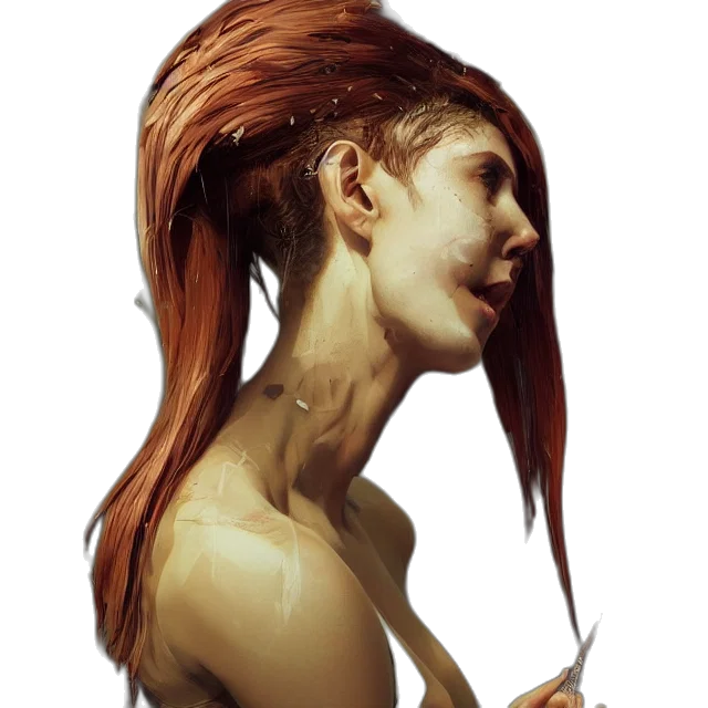 face, hair, staff, mask transparent PNG cut-out
