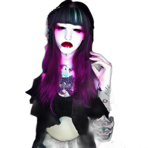 jacket, creature, face, mask, cyberpunk, vaporwave, fantasy art, 3d render transparent PNG cut-out