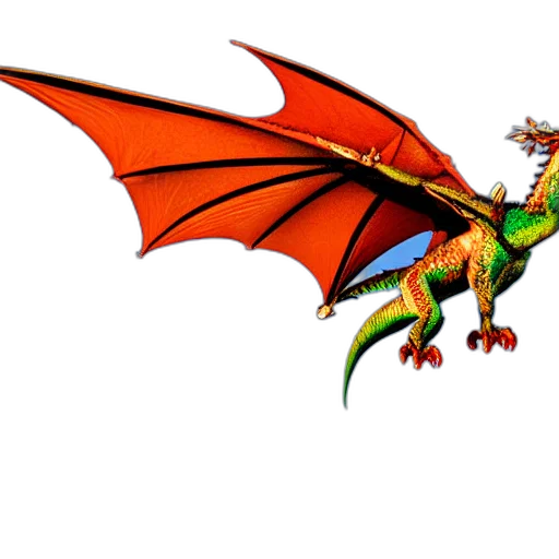 dragon, animal, creature, staff, concept art, fantasy art, 3d render, pixel art transparent PNG cut-out