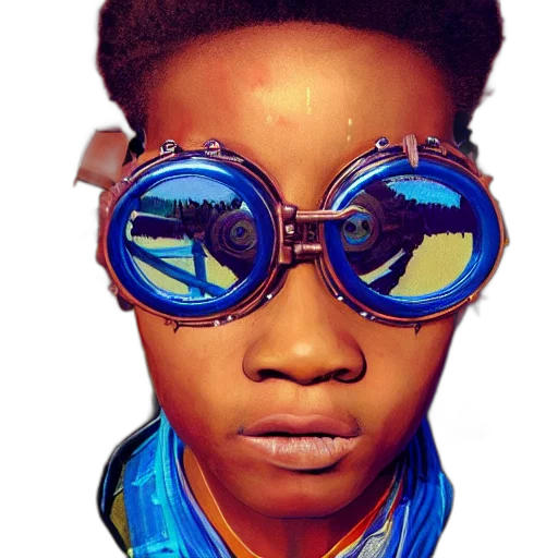 face, jacket, cartoon, photorealistic, comic book art, watercolor, blue, colourful transparent PNG cut-out
